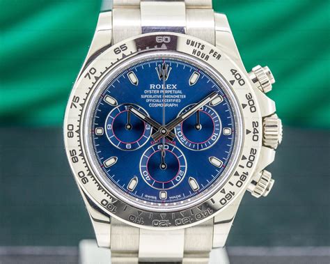 rolex white gold blue daytona|daytona white gold oysterflex 2023.